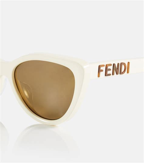 fendi cat eye sunglasses white|fendi eyeglasses cat eye.